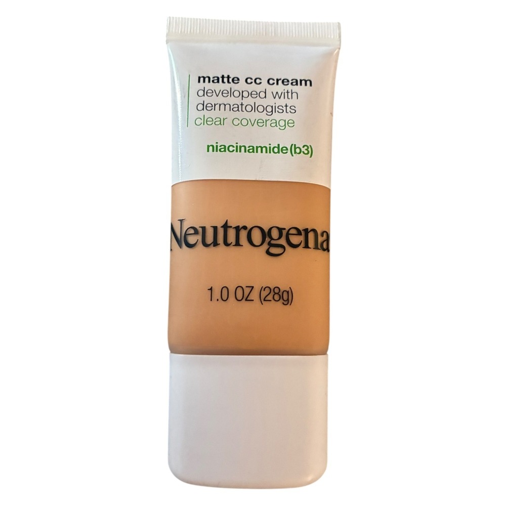 Neutrogena Matte CC Cream Clear‎ Coverage Niacinamide 1oz Shade Vanilla 3.0